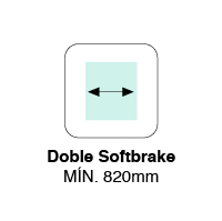 MIN. WIDTH DOUBLE SOFTBRAKE 820mm